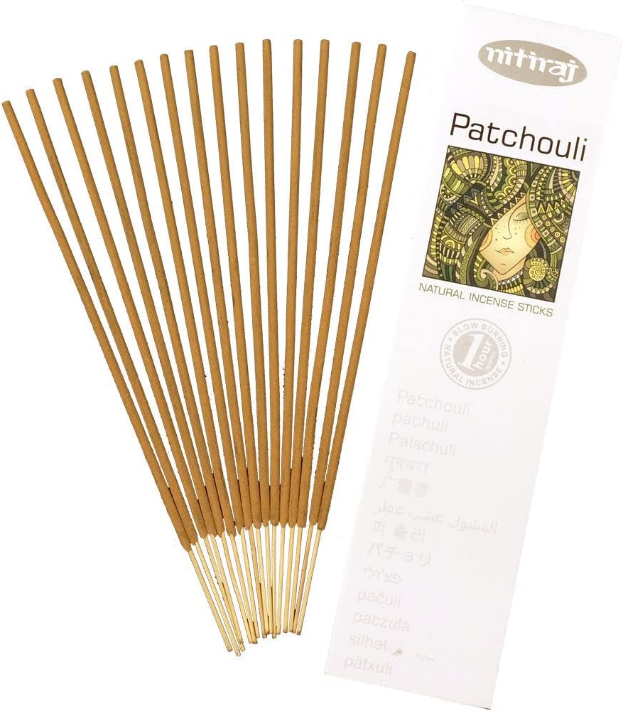 Nitiraj Platinum Natural Incense Sticks 1 Hour 2 Pack Patchouli