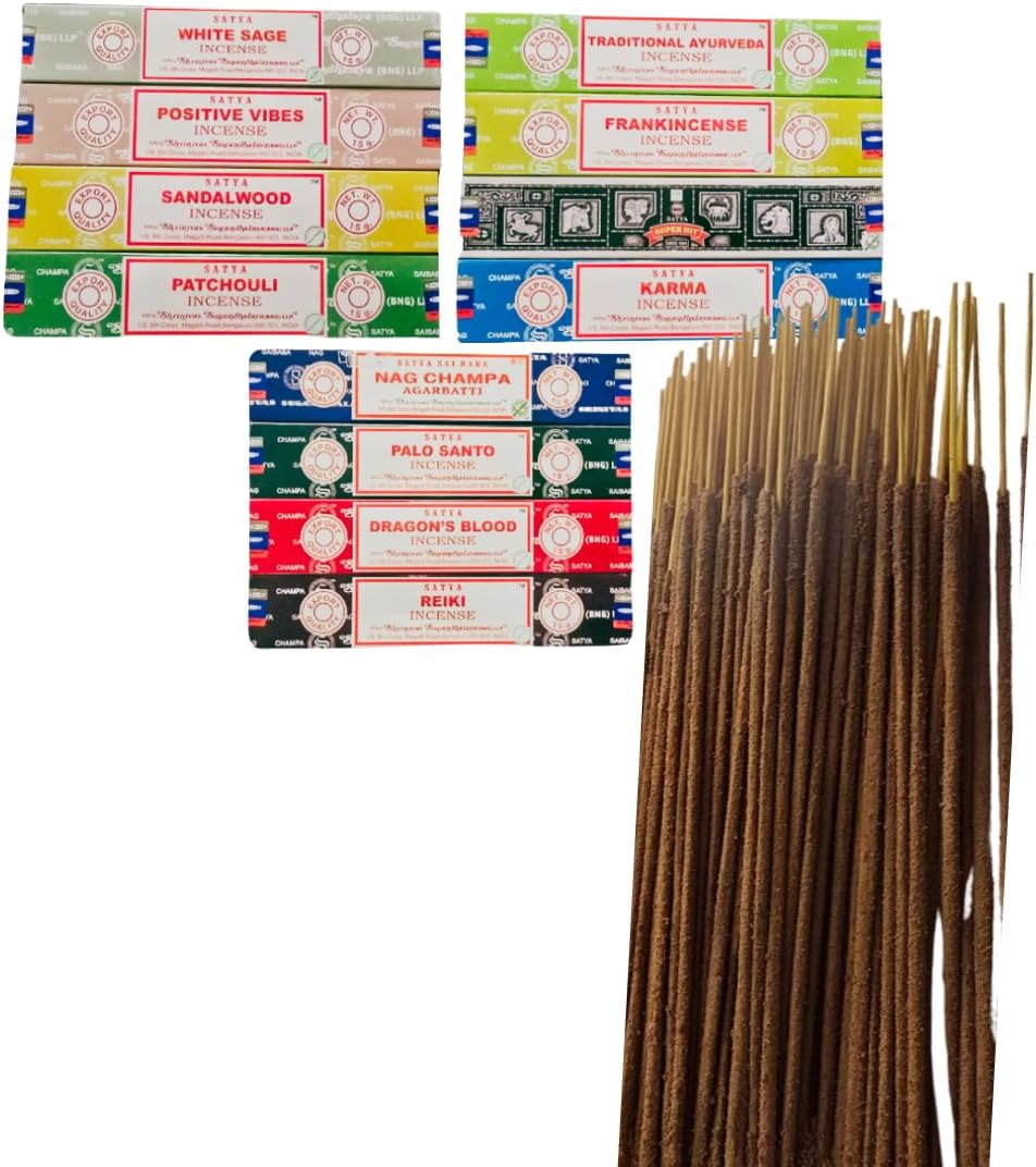 Satya Nag Champa Incense Variety Pack with Holder
