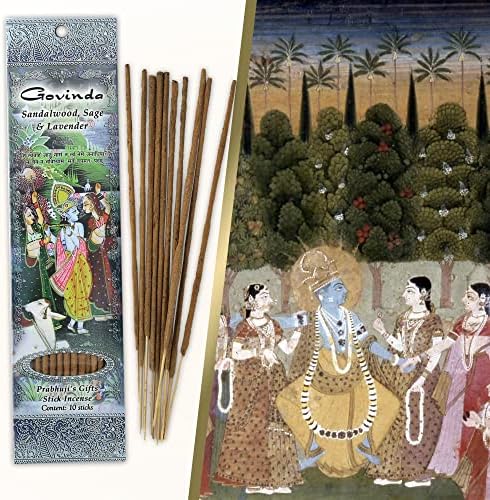 Prabhujis Gifts Spiritual Incense Sticks - Sandalwood Sage Lavender - 3 Packs