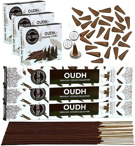 TRUMIRI Oud Incense Sticks Cones Combo Pack