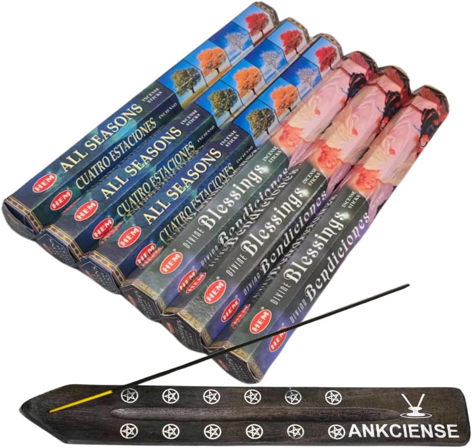 Sandalwood Vanilla Incense Bundle with Holder 120 Sticks