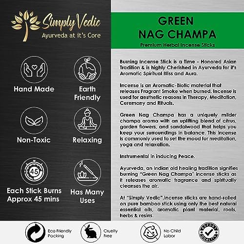 Simply Vedic Nag Champa Incense Sticks 250g with Holder