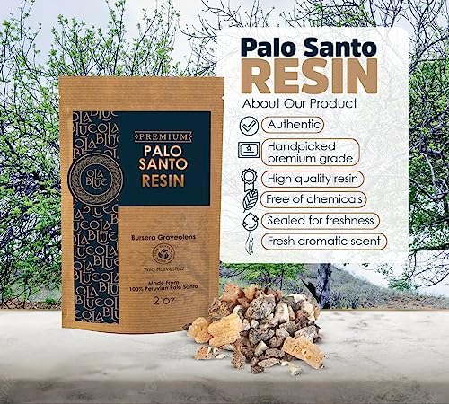 OLA BLUE Palo Santo Resin 2oz Natural Premium Incense