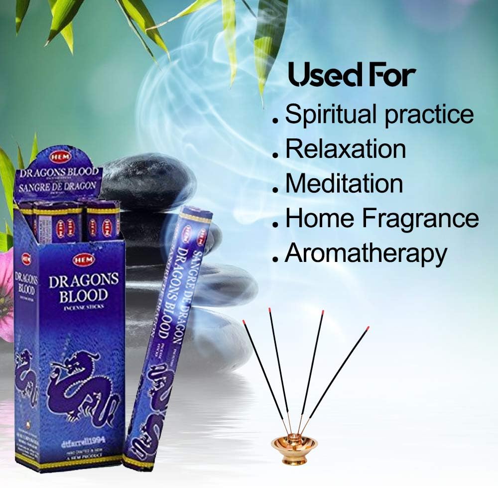 Asah 120 Incense Sticks Bulk Pack - 6 Boxes Dragons Blood Blue