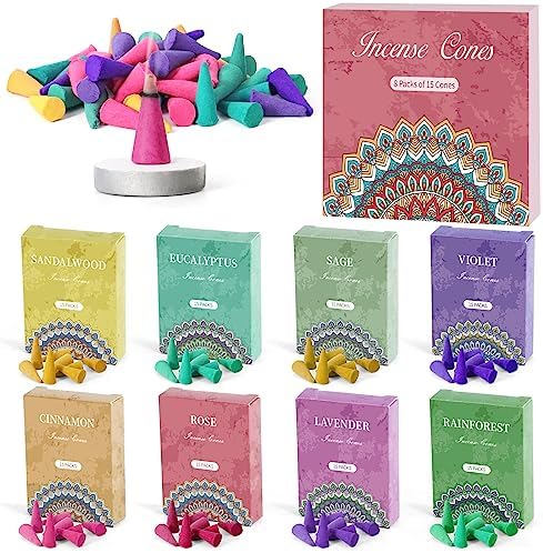 Strn Assorted Incense Cones Gift Set with Holders