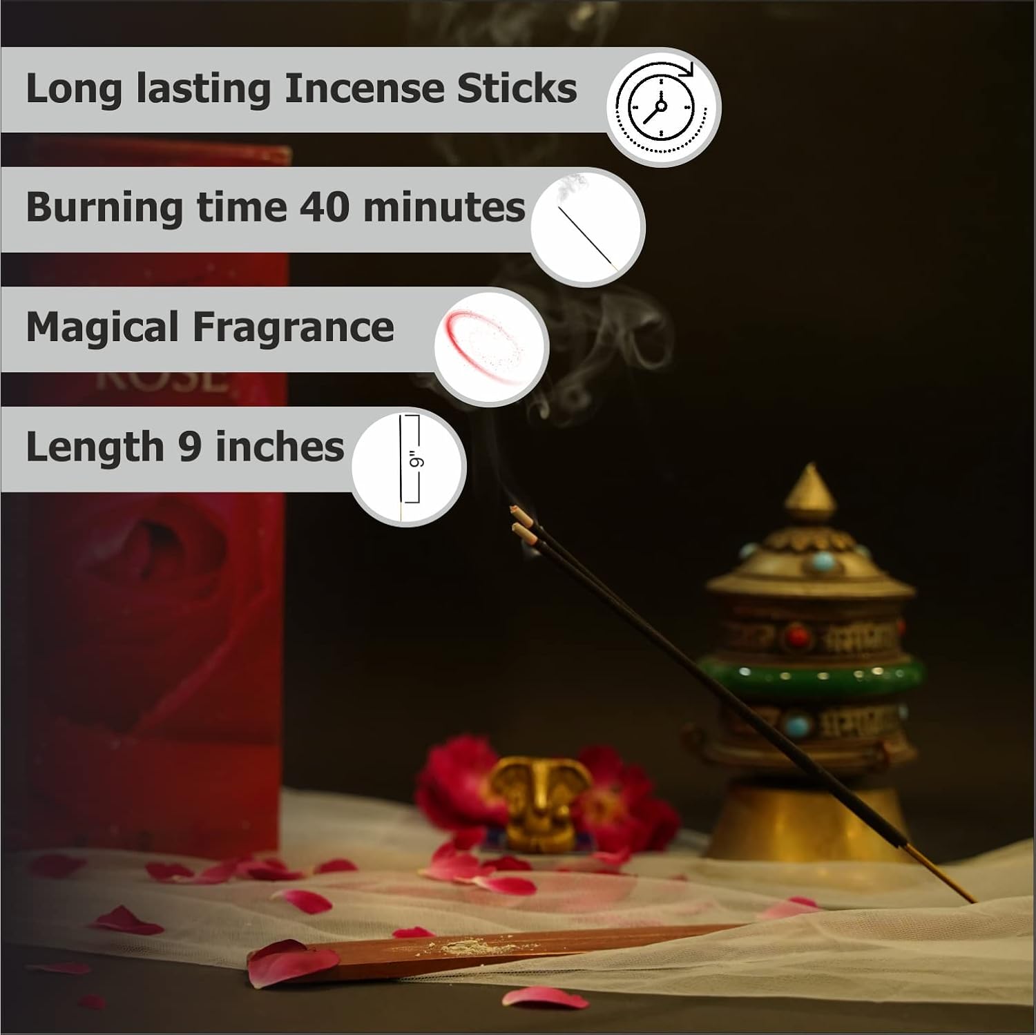 ARO VATIKA Cinnamon Hexa Incense Sticks Pack of 6