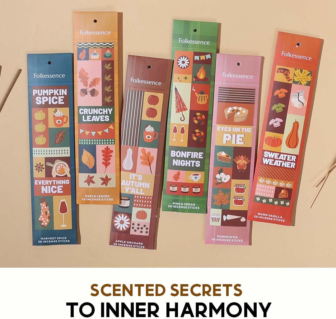 Folkulture Fall Incense Set of 6 with 45 Min Burn Time
