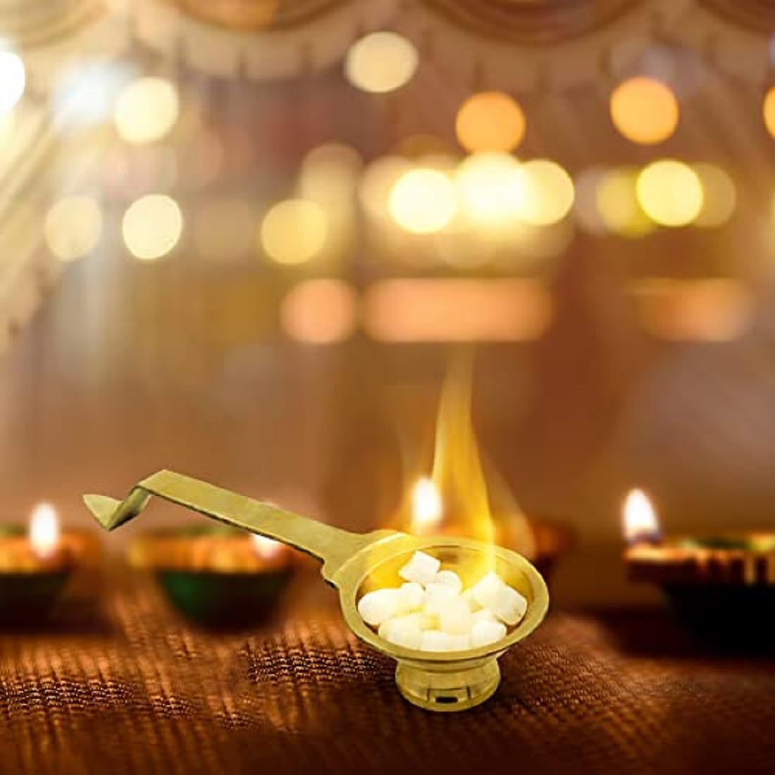 Brass Puja Jyot Kapooram Dhoop Aarti - 70gm