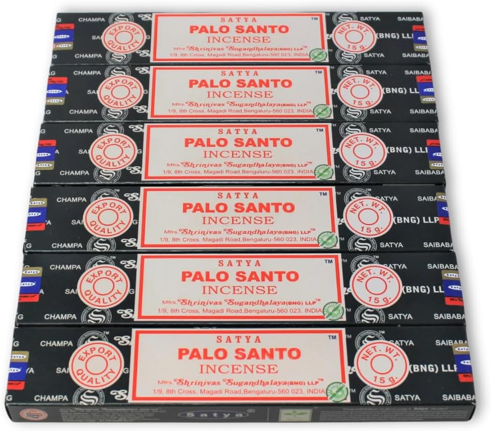 6 Packs Satya Palo Santo Incense Sticks 15g Box