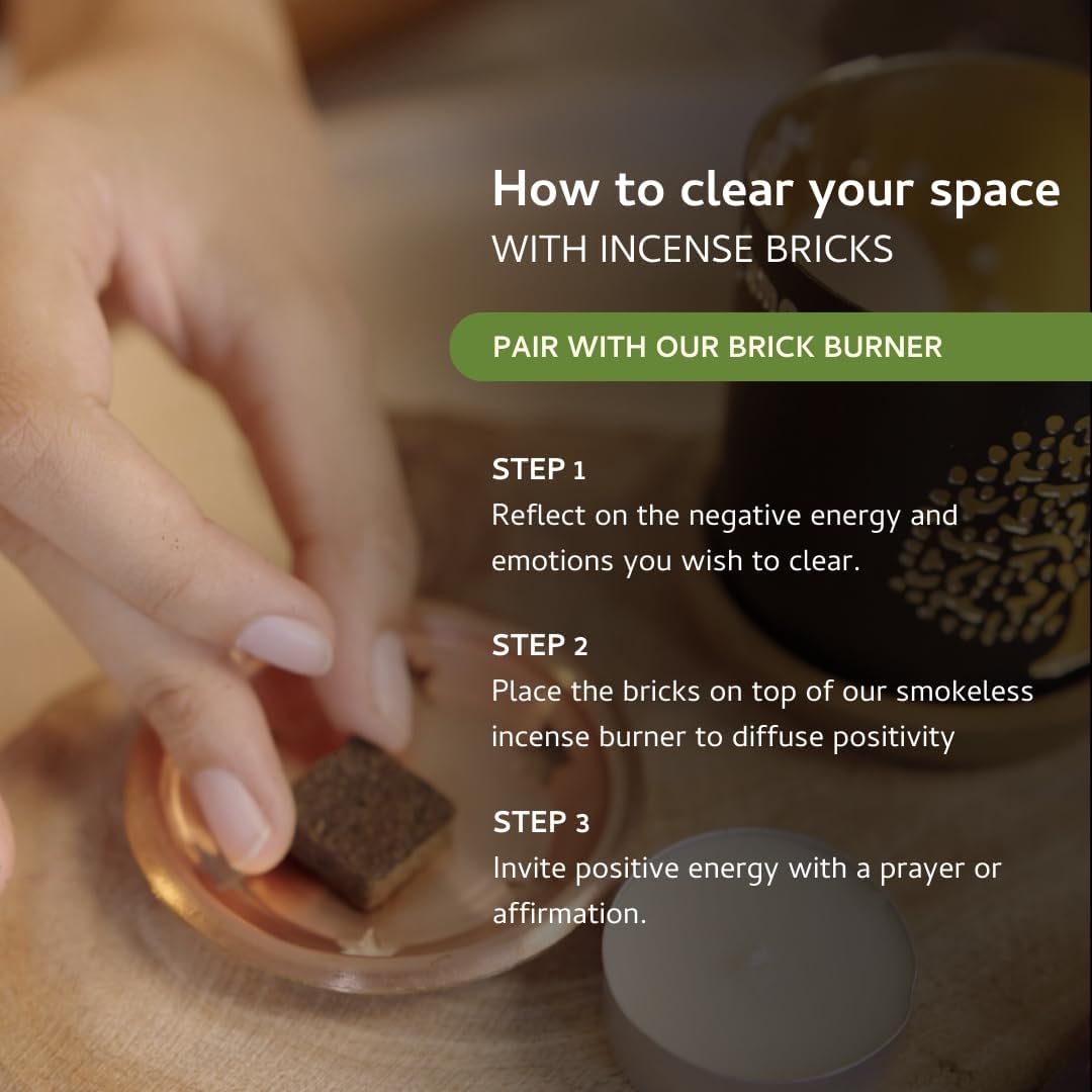 Palo Santo and White Sage Smokeless Incense Bricks Set