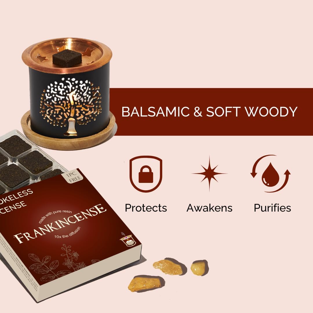 Aromafume Frankincense Incense Bricks Tree of Life Burner