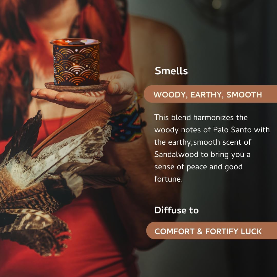Palo Santo Sandalwood Smokeless Incense Bricks for Home Aromatherapy and Spiritual Use