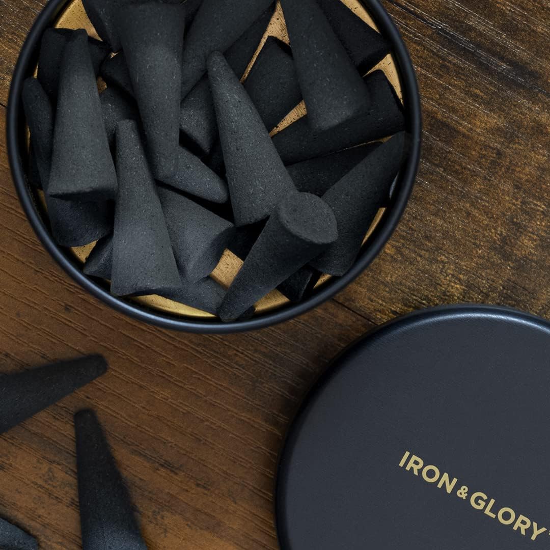 Iron And Glory Sandalwood Incense Cones with Burner