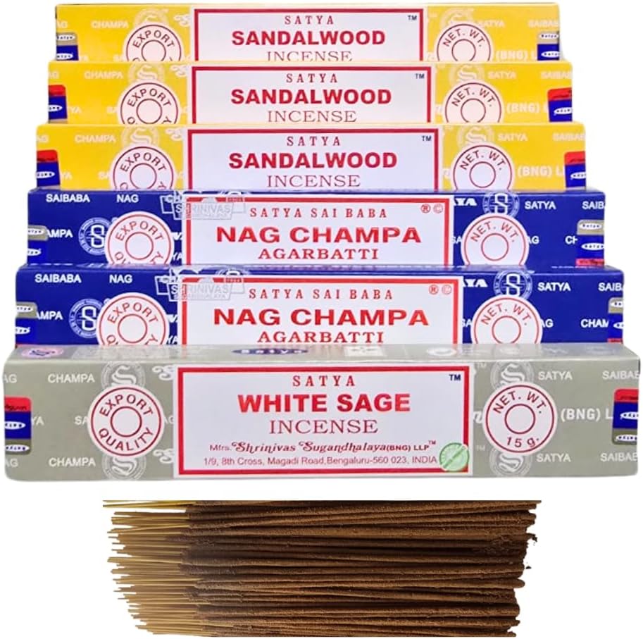 ANKCIENSE Incense Holder with 3 Fragrances 90 Sticks Set