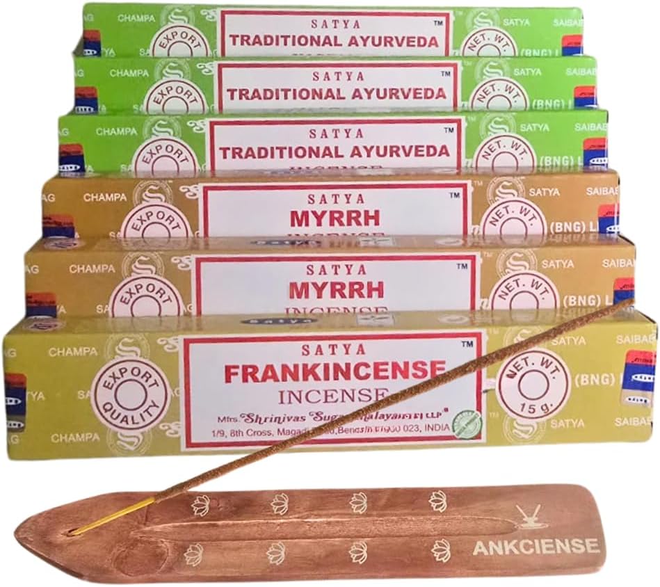 ANKCIENSE Incense Holder Pack of 3 with 90 Sticks