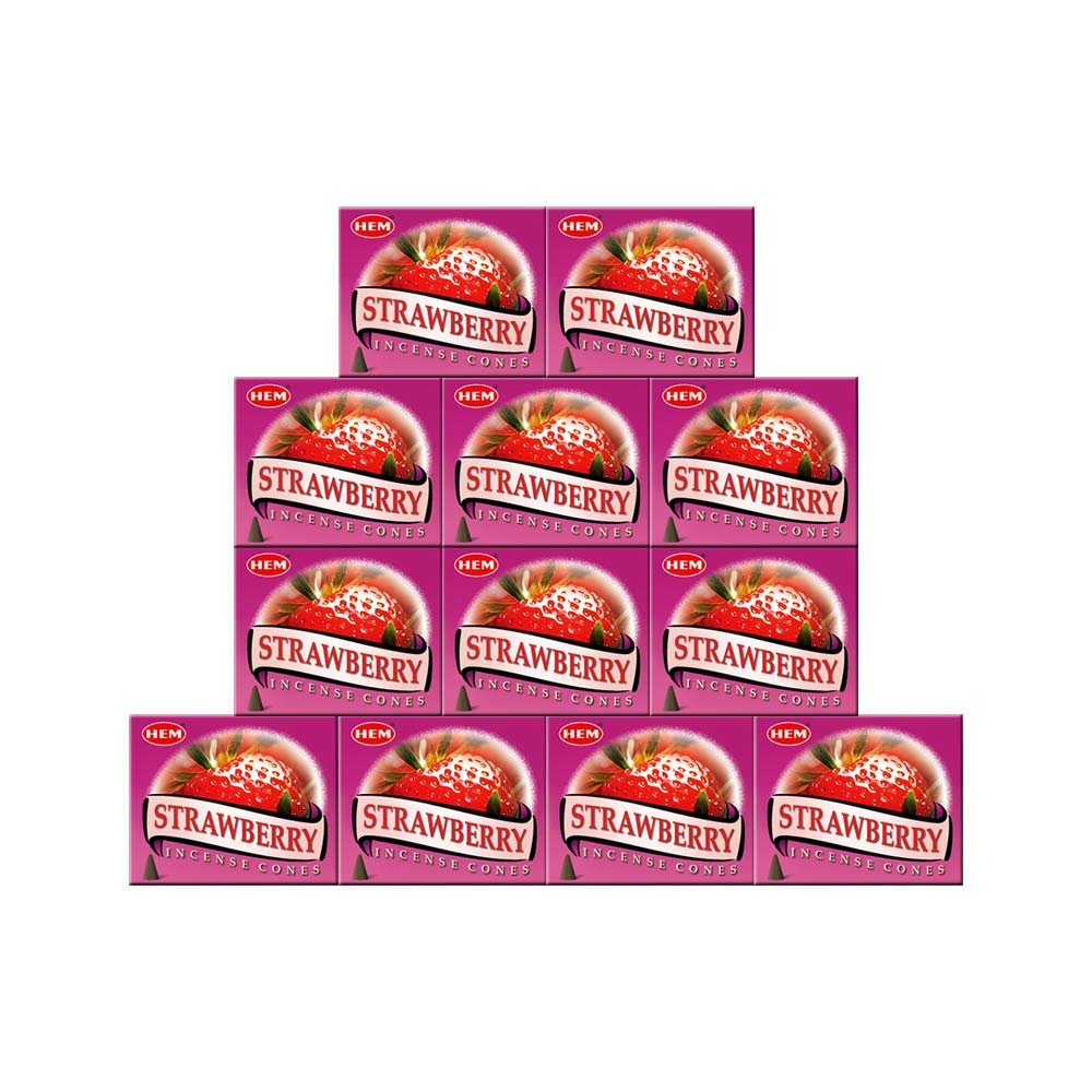 Strawberry Incense Case 12 Boxes 10 Cones Each