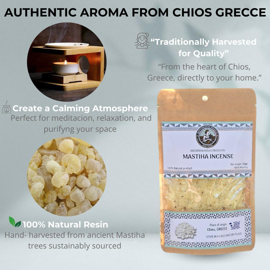 Mastihia Incense Resin Tears - Pure for Aromatherapy and Meditation