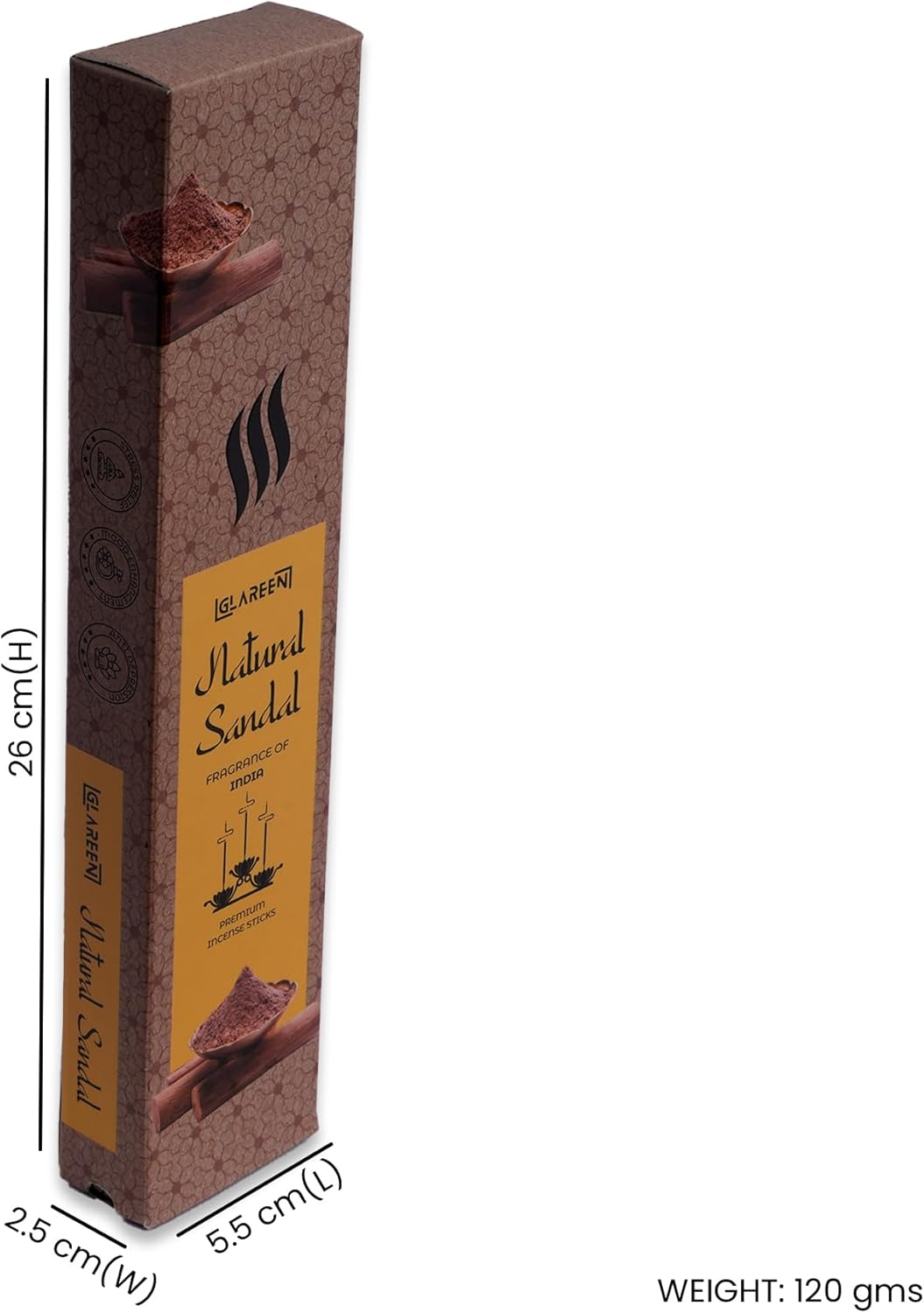 Natural Sandalwood Agarbatti Incense Sticks Pack of 50