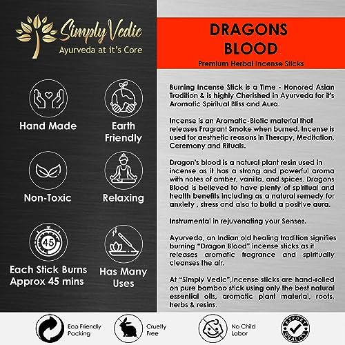 Dragons Blood Incense Sticks 250g Pack Natural Charcoal-Free For Meditation Yoga Spiritual Use
