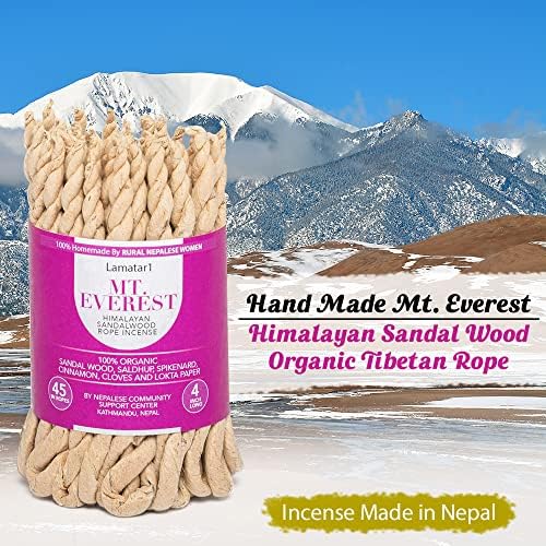 Handmade Himalayan Sandalwood Organic Tibetan Rope Incense from Nepal