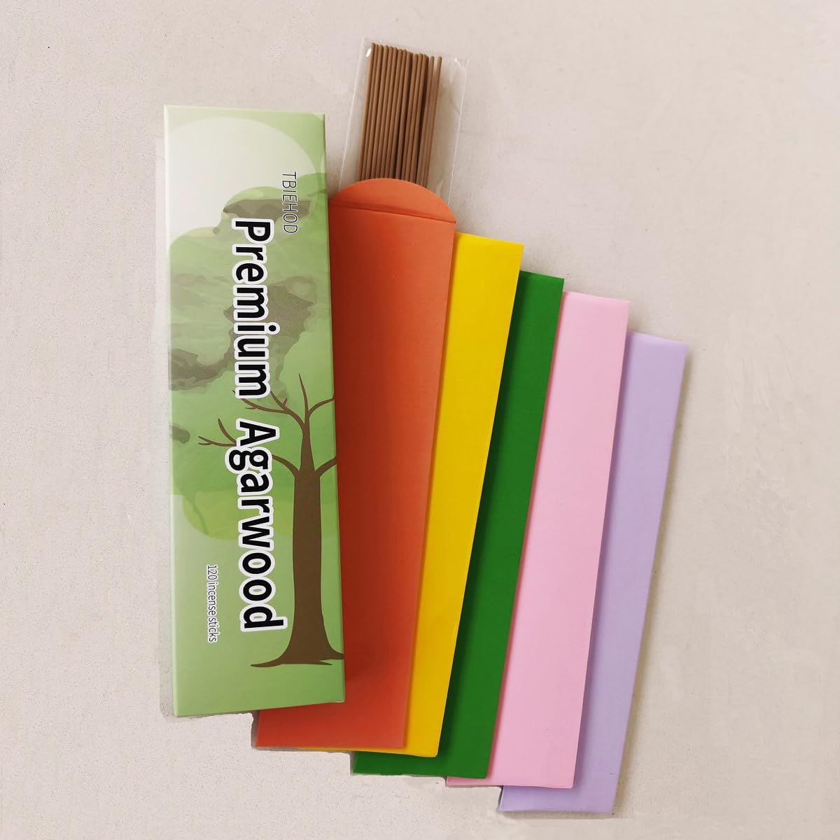 Agarwood Incense Sticks 120 Count Natural Low Smoke Organic