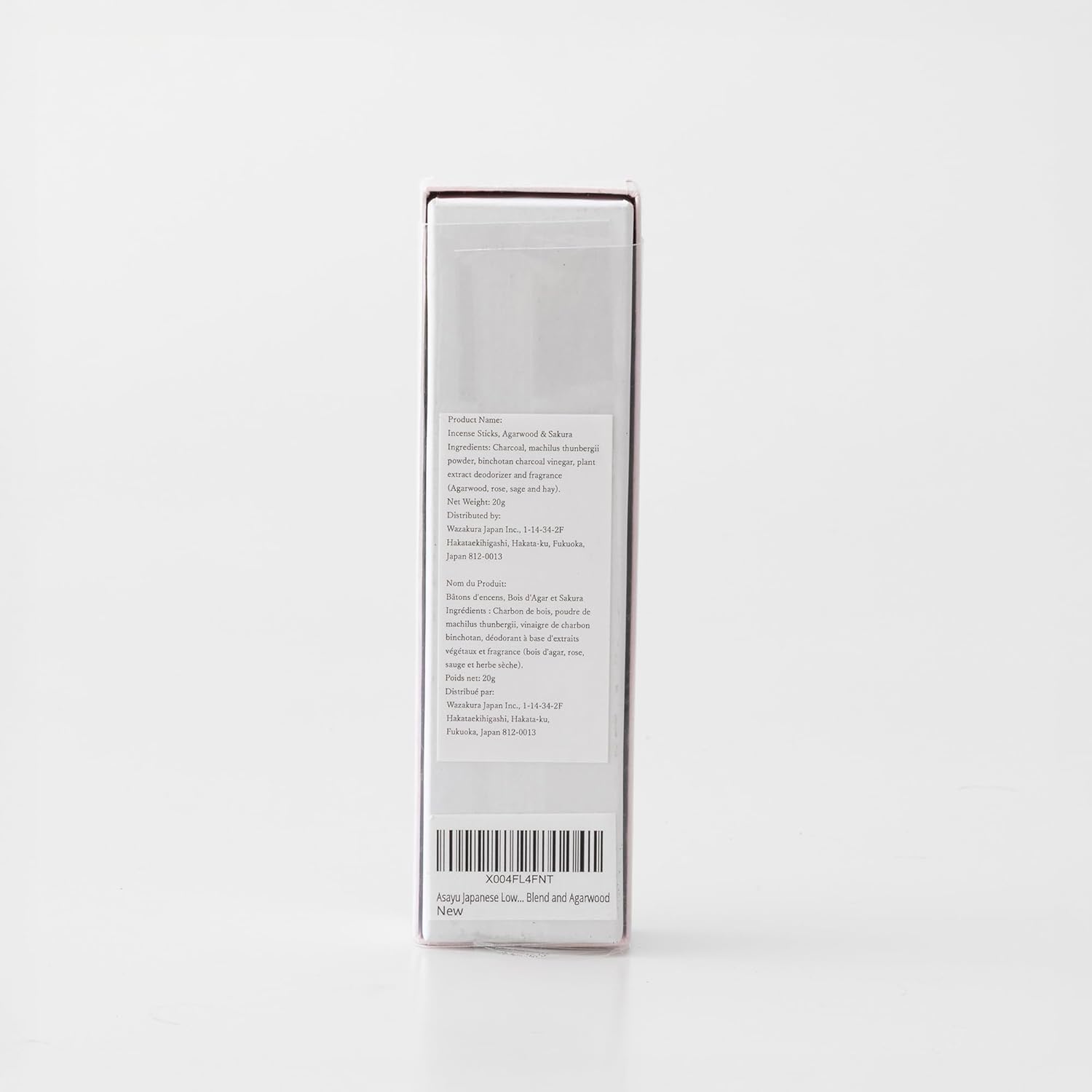 Asayu Japan Premium Incense Sticks Sakura and Agarwood Blend 20g Sampler for Meditation Yoga Relax