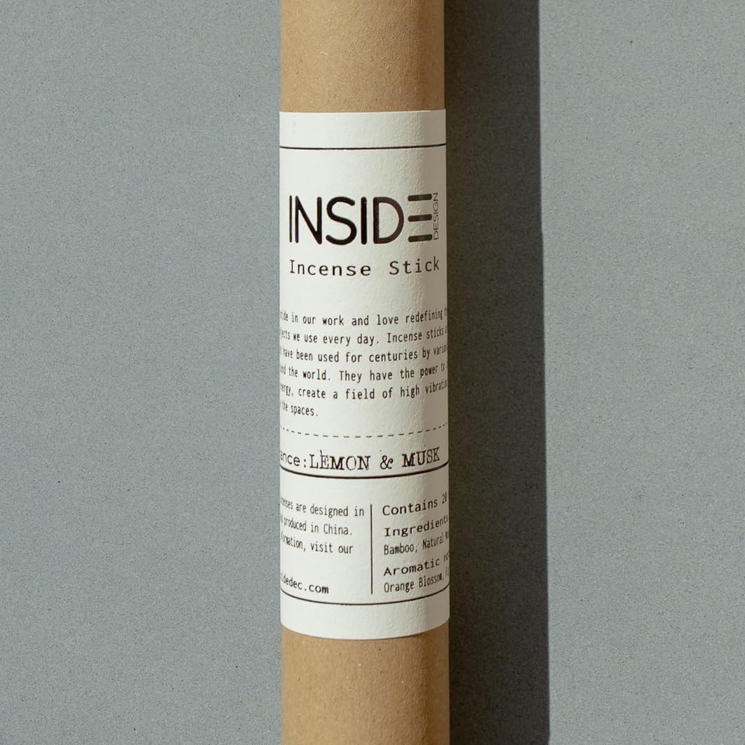 Lemon Musk Incense Sticks - 11 Inch Clean Burning