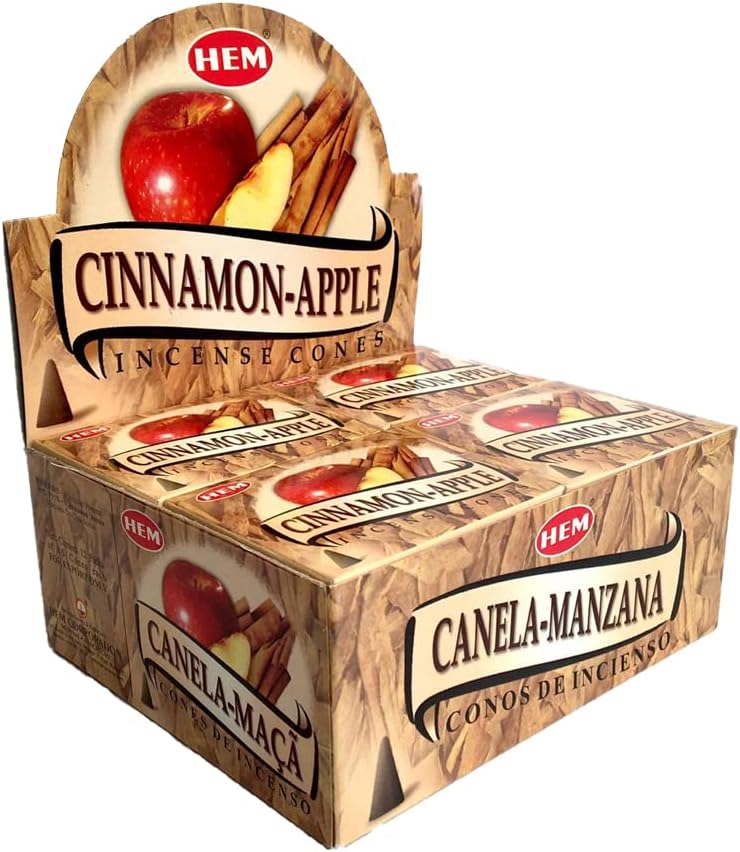 HEM Incense Cones Apple Cinnamon 12 Packs of 10