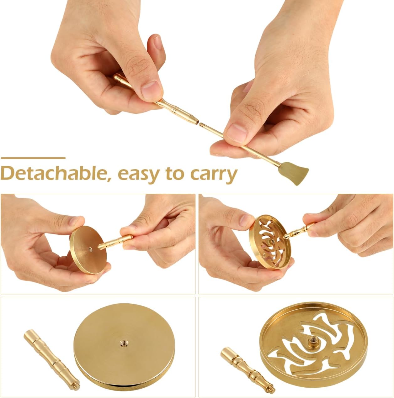 DOITOOL 5 Pcs Brass Incense Kit for Aromatherapy