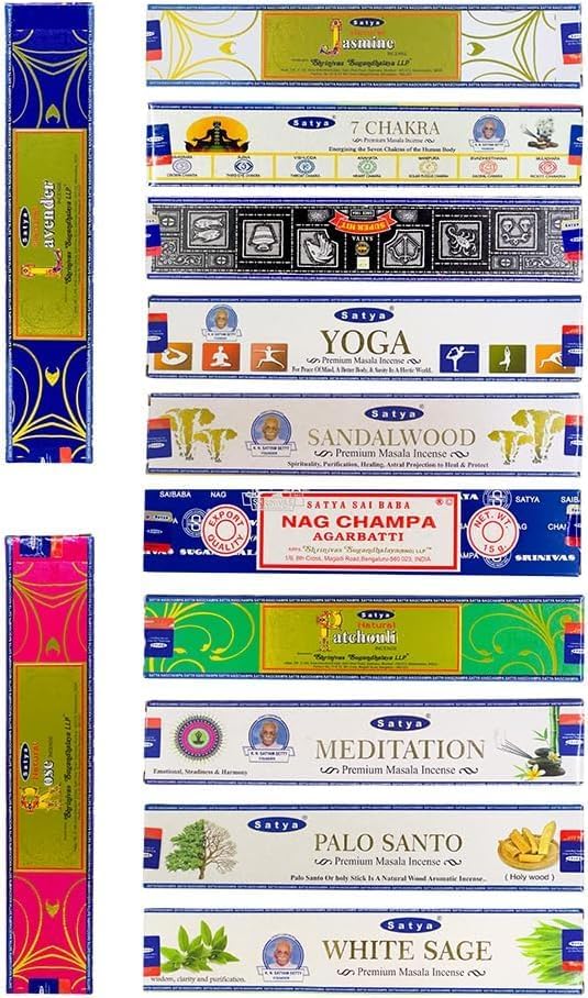 Natures Own Incense Sticks 12 Boxes Variety Pack