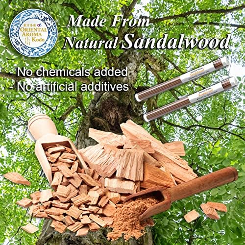 U-MATE Sandalwood Incense Sticks Natural 2 Tubes Pack