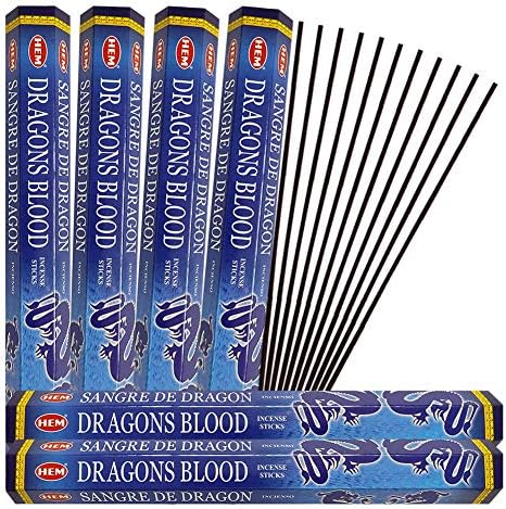 Dragons Blood Blue Incense Sticks and Holder Bundle