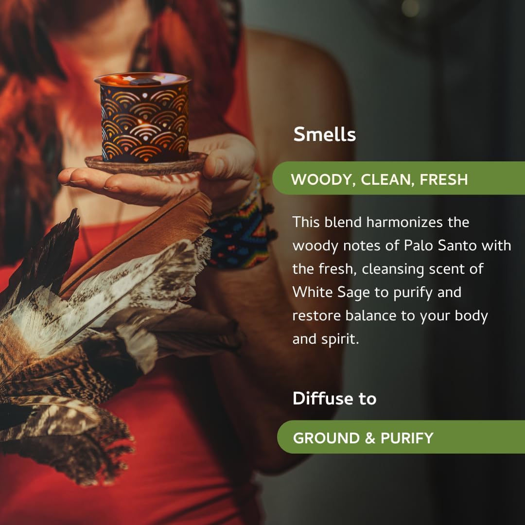Palo Santo and White Sage Smokeless Incense Bricks Set