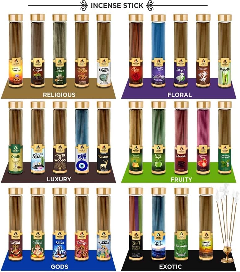 The Aroma Factory Organic Incense Sticks No Charcoal Set