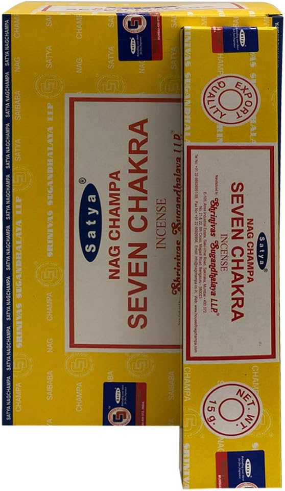 Seven Chakra Incense Sticks and Holder Set
