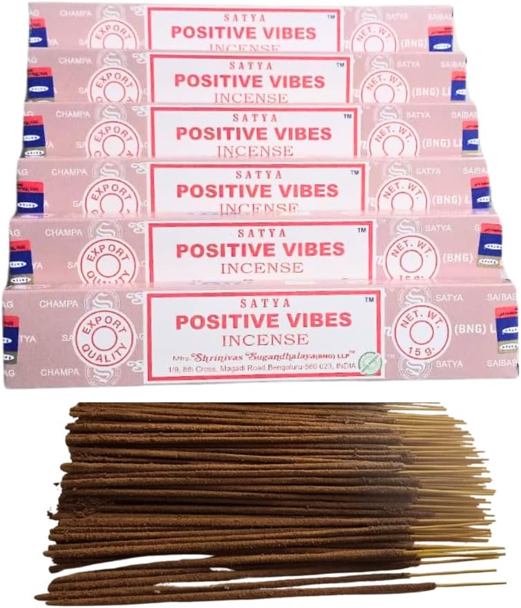 ANKCIENSE Incense Stick Holder with 6 Packs of Positive Vibes Incense