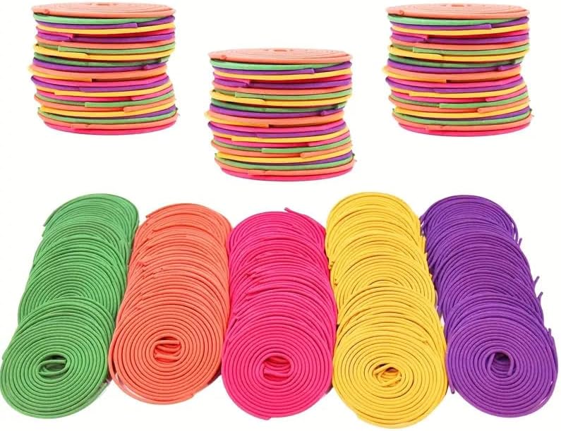 50PCS Spiral Incense Cones 5 Mixed Scents for Relaxation