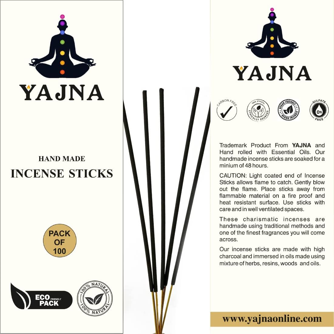 Yajna Palo Santo Natural Handmade Incense Sticks 500 Sticks 750GM