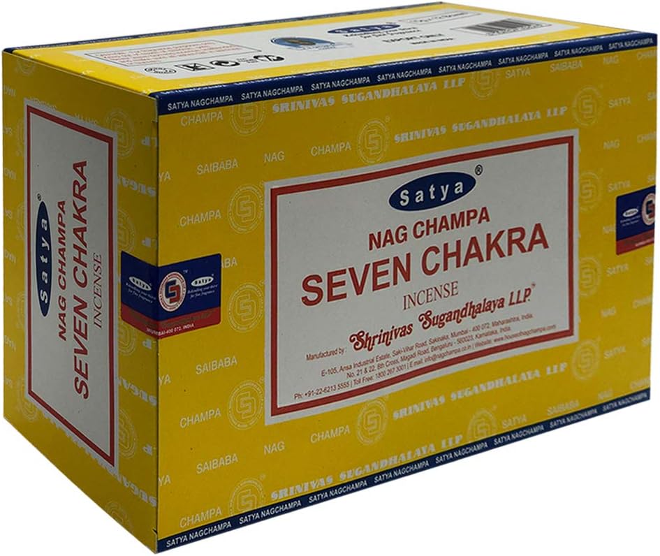 Seven Chakra Incense Sticks and Holder Set