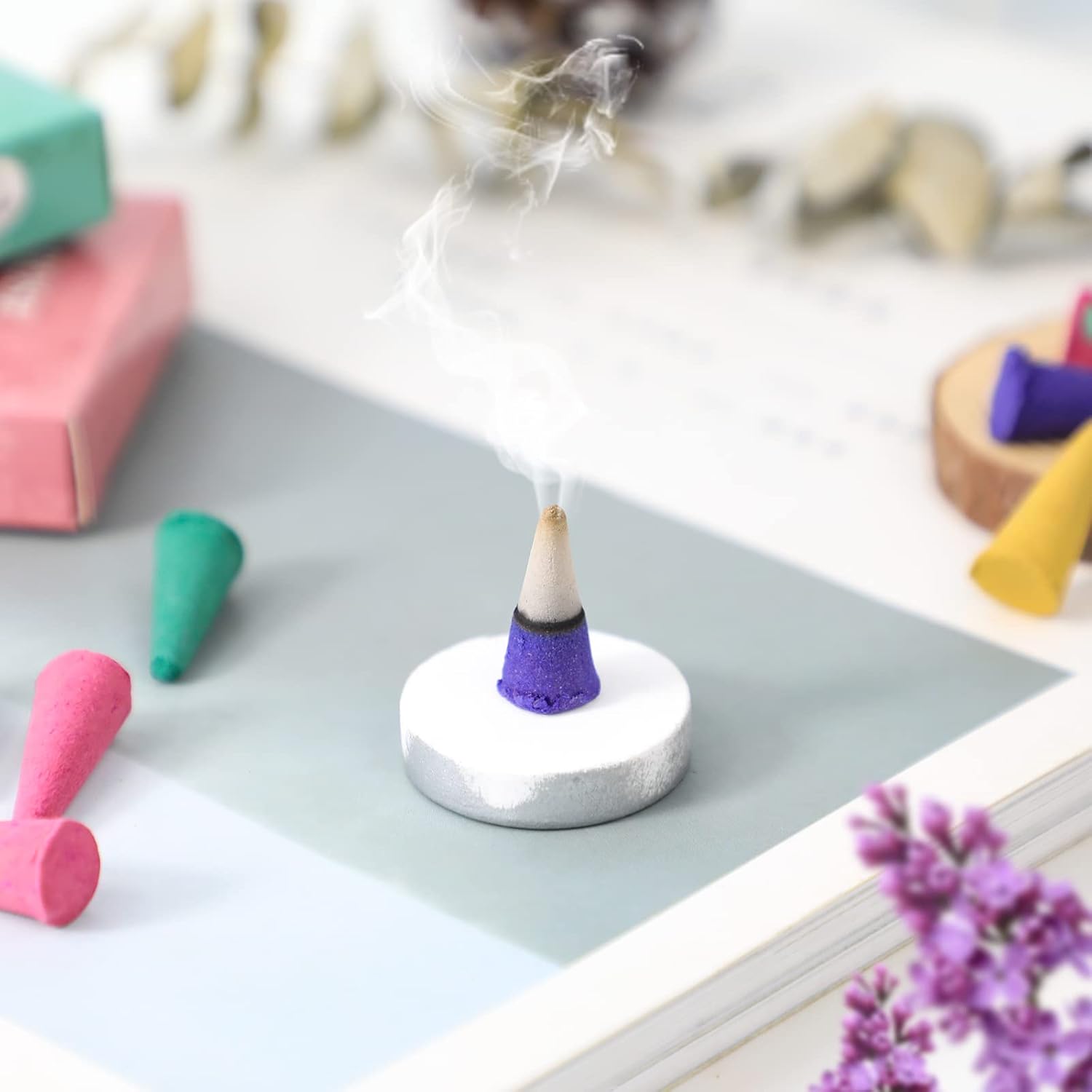 Strn Assorted Incense Cones Gift Set with Holders