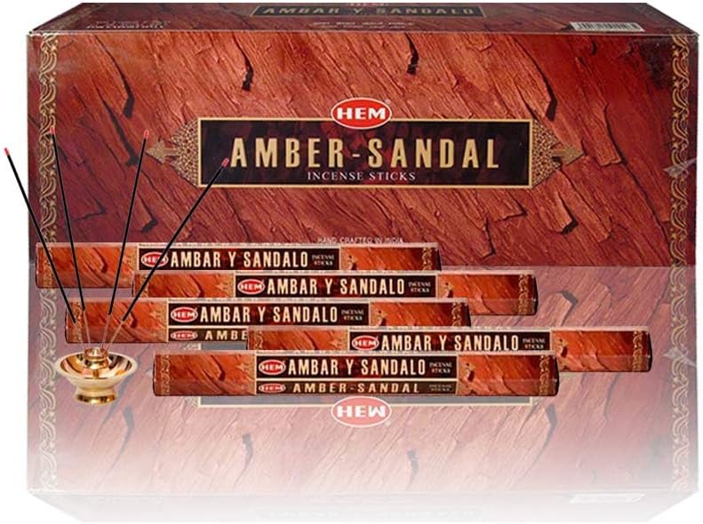 HEM Amber Sandal Incense Sticks 100 Pack