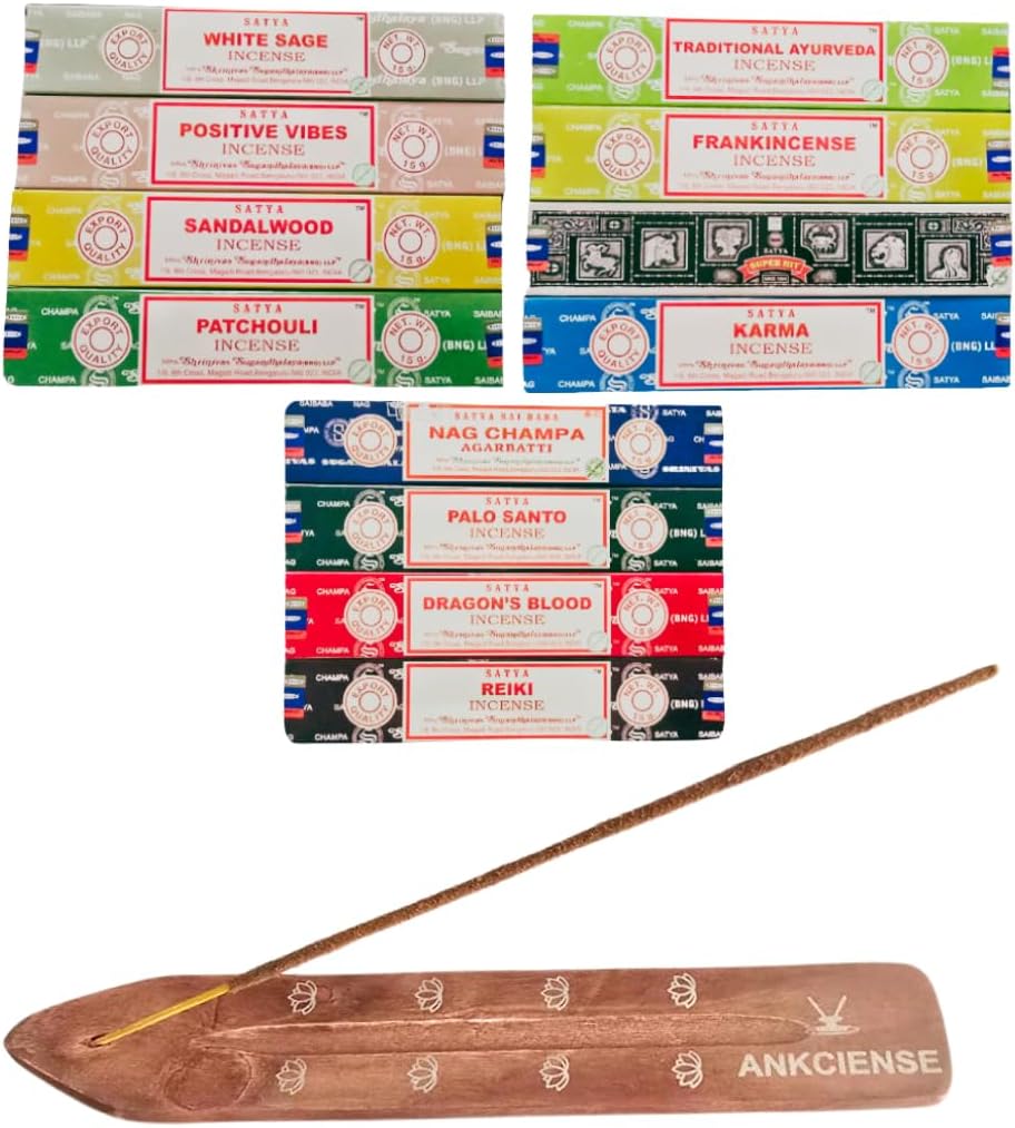 Satya Nag Champa Incense Variety Pack with Holder