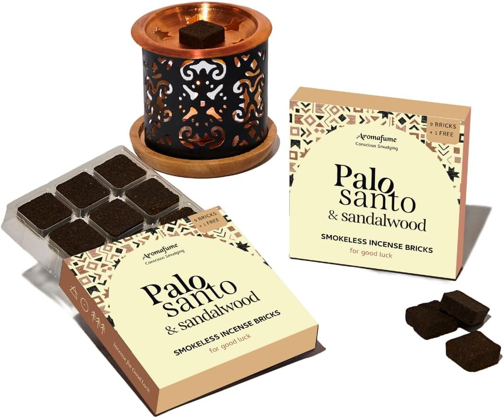 Palo Santo Sandalwood Smokeless Incense Bricks for Home Aromatherapy and Spiritual Use