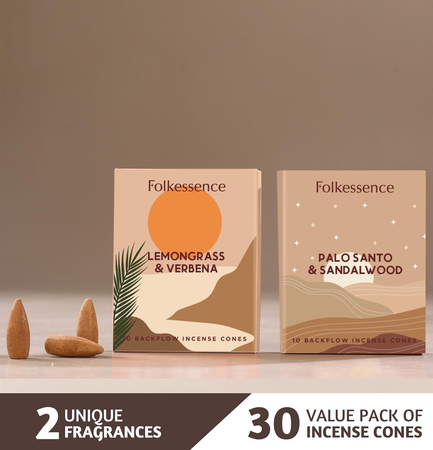 Folkulture Backflow Incense Cones Pack of 20