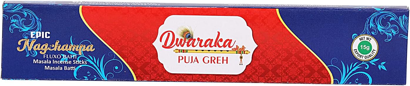 Dwaraka Nag Champa Incense Sticks 100 Count Natural