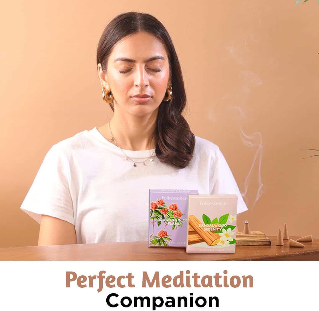 Folkulture Incense Cones Set of 60 6 Different Scents Relaxation Meditation