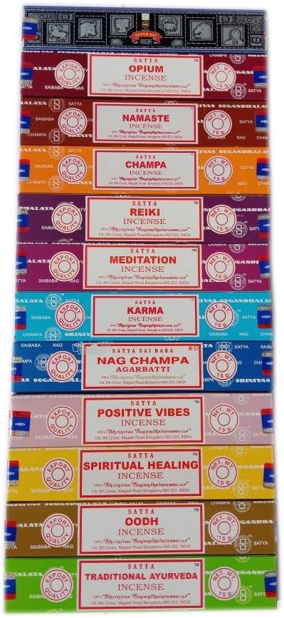 Satya Incense Set 15 Grams 12 Packs