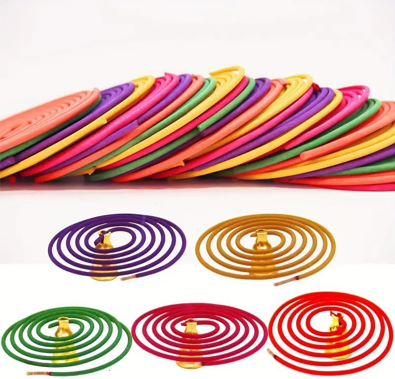 50PCS Spiral Incense Cones 5 Mixed Scents for Relaxation