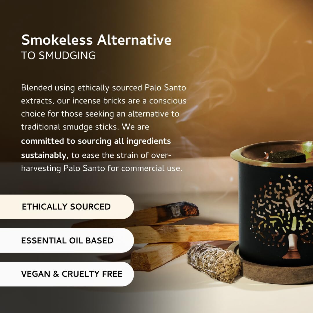 Palo Santo and White Sage Smokeless Incense Bricks Set