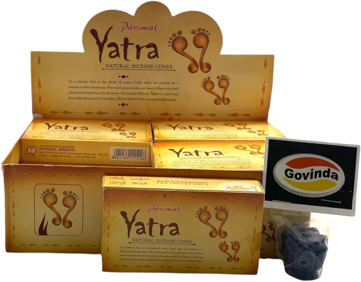 Govinda Incense Cone Holder Bundle with Parimal Yatra Natural Incense Cones